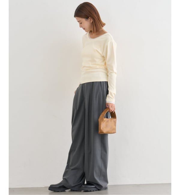 U by SPICK&SPAN「《追加3》2WAYトロタックイージーワイド」|スラックス|