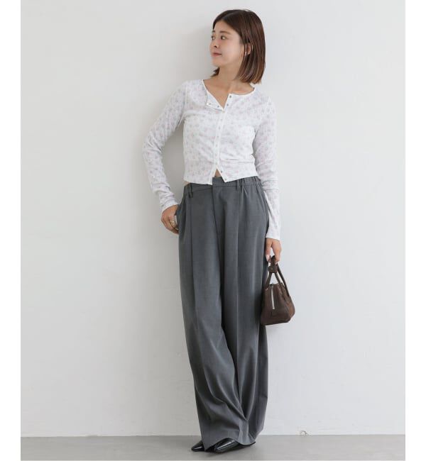 U by SPICK&SPAN「《追加3》2WAYトロタックイージーワイド」|スラックス|