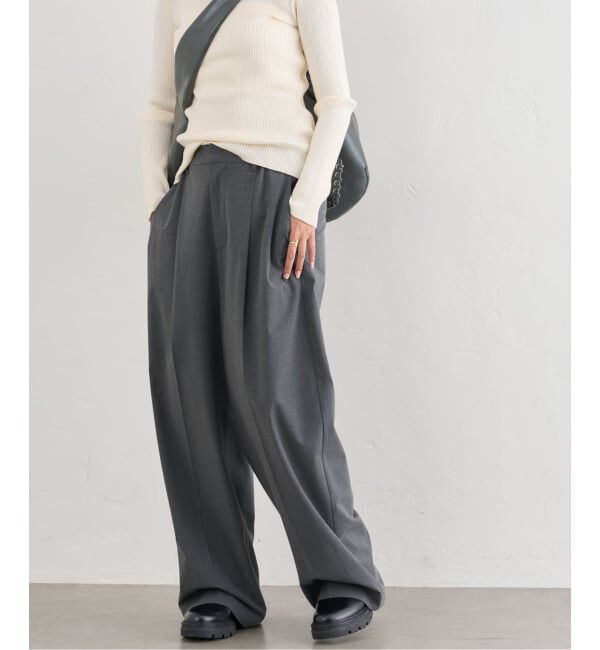 U by SPICK&SPAN「《追加3》2WAYトロタックイージーワイド」|スラックス|