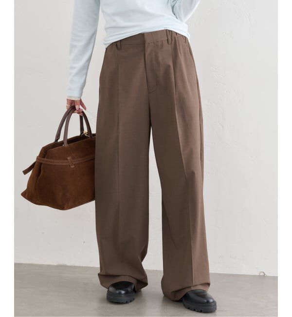 U by SPICK&SPAN「《追加3》2WAYトロタックイージーワイド」|スラックス|