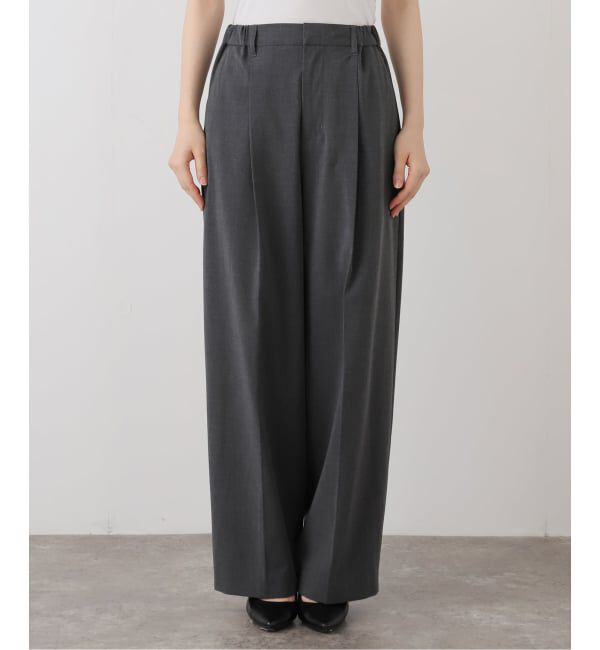 U by SPICK&SPAN「《追加3》2WAYトロタックイージーワイド」|スラックス|