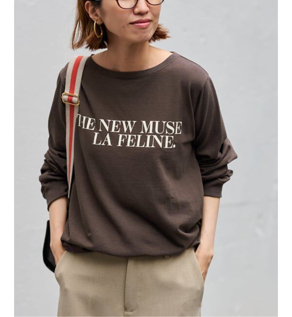 FRAMeWORK「デザインロゴロンTee」|Tシャツ・カットソー|ブラウン