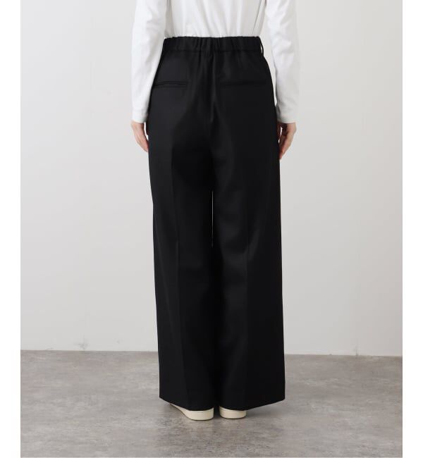 FRAMeWORK「カシミヤ混フラノワイドパンツ」|スラックス|