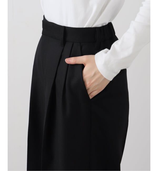 FRAMeWORK「カシミヤ混フラノワイドパンツ」|スラックス|