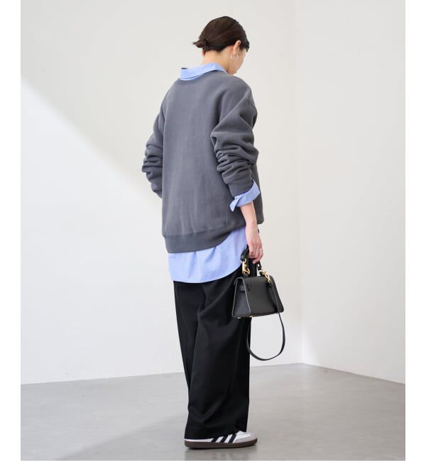 FRAMeWORK「カシミヤ混フラノワイドパンツ」|スラックス|
