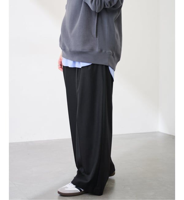 FRAMeWORK「カシミヤ混フラノワイドパンツ」|スラックス|