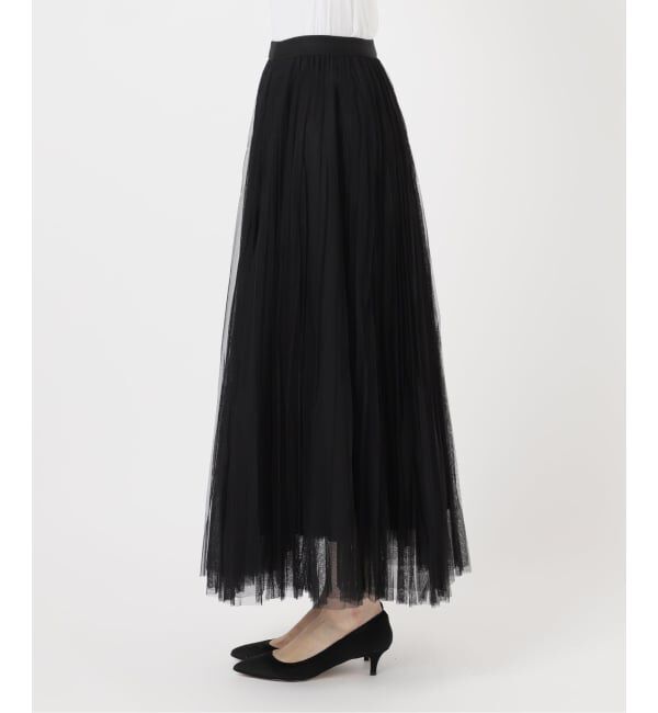 Spick and Span「《追加2》ランダムチュールプリーツスカート」|スカート|