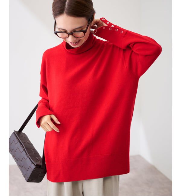 FRAMeWORK「≪追加≫ハトメ付き天竺タートルネック」|ニット・セーター|