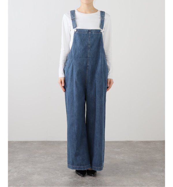  「【洗える】Munich/ミューニック スラブコットンデニムオールインワン」|オールインワン|