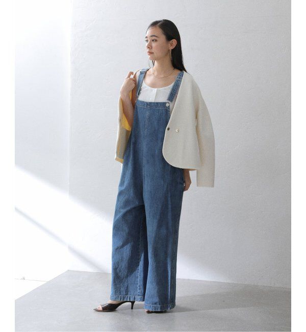 「【洗える】Munich/ミューニック スラブコットンデニムオールインワン」|オールインワン|