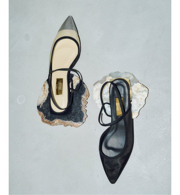 GRISE「《追加》GRISEポインテッドコンビストラップスリングバック」|その他|