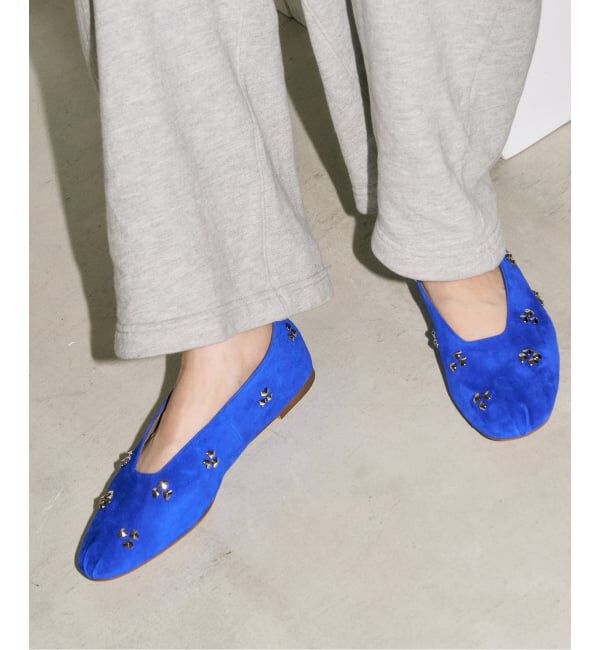 GRISE「《予約》GRISEレザーCLOVERスタッズフラット」|その他|