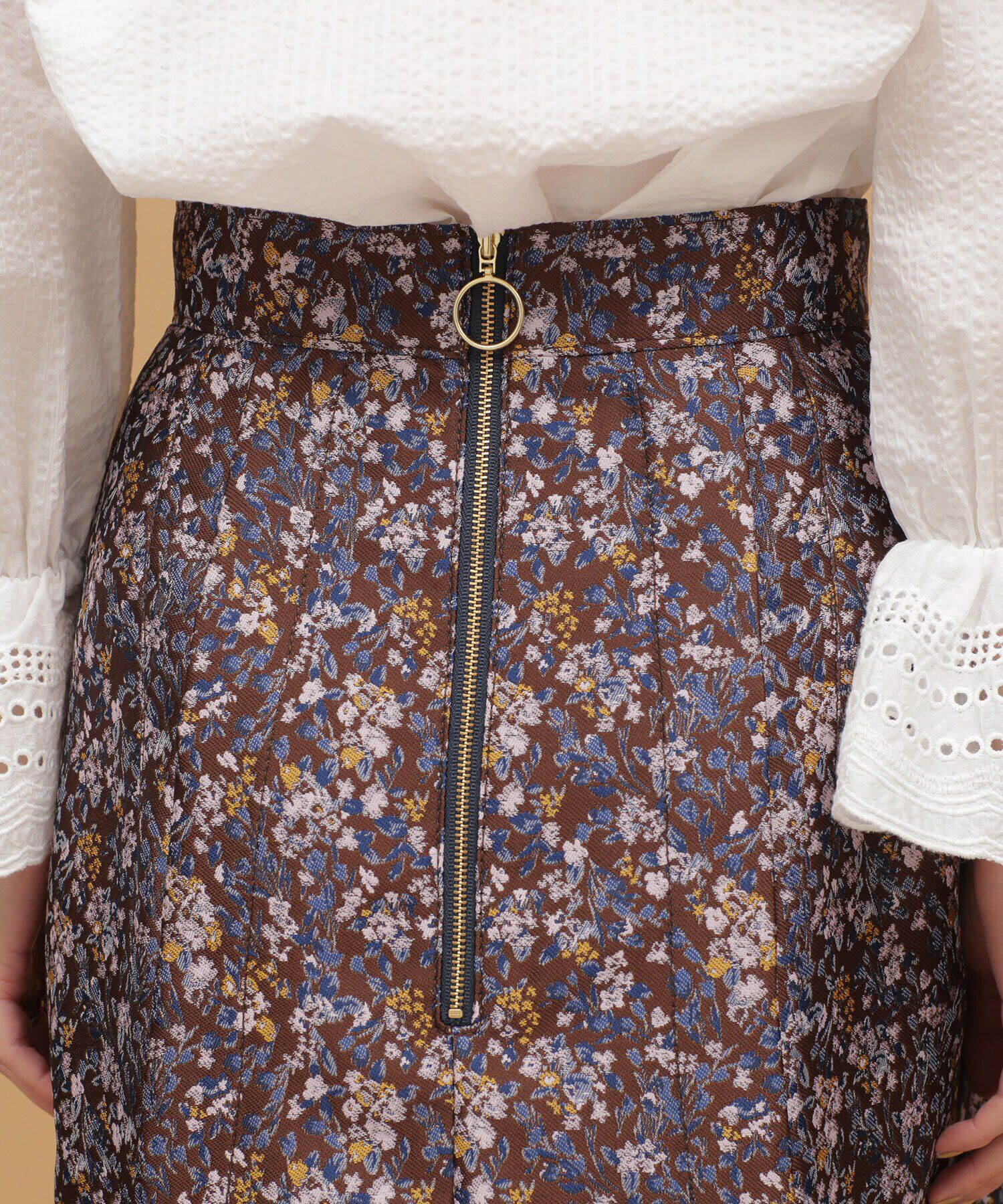 nano･universe「LB.03/フラワージャカードマーメイドスカート」|スカート|