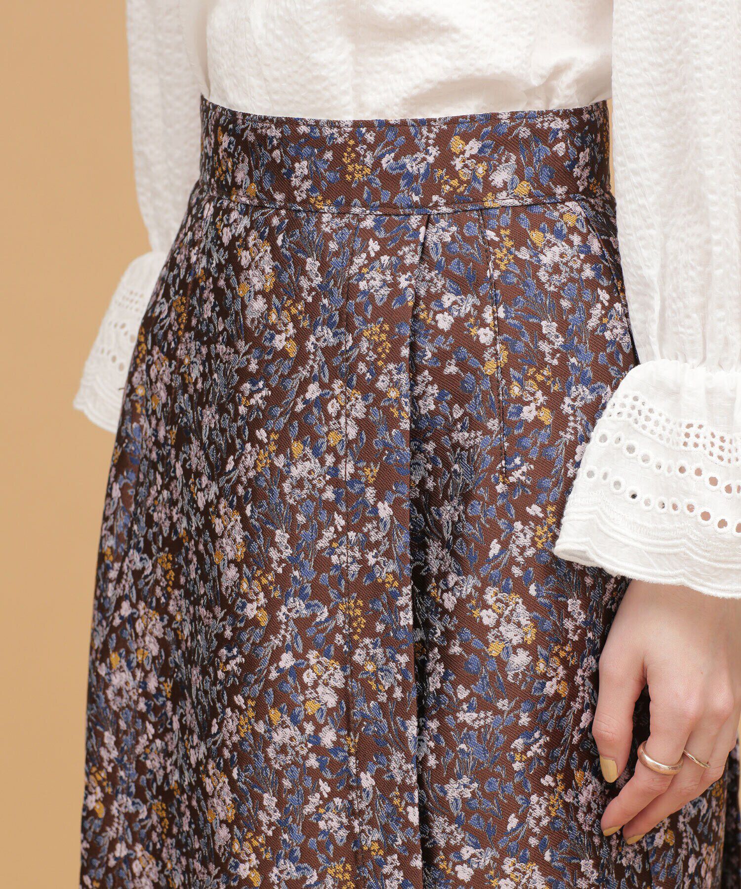 nano･universe「LB.03/フラワージャカードマーメイドスカート」|スカート|