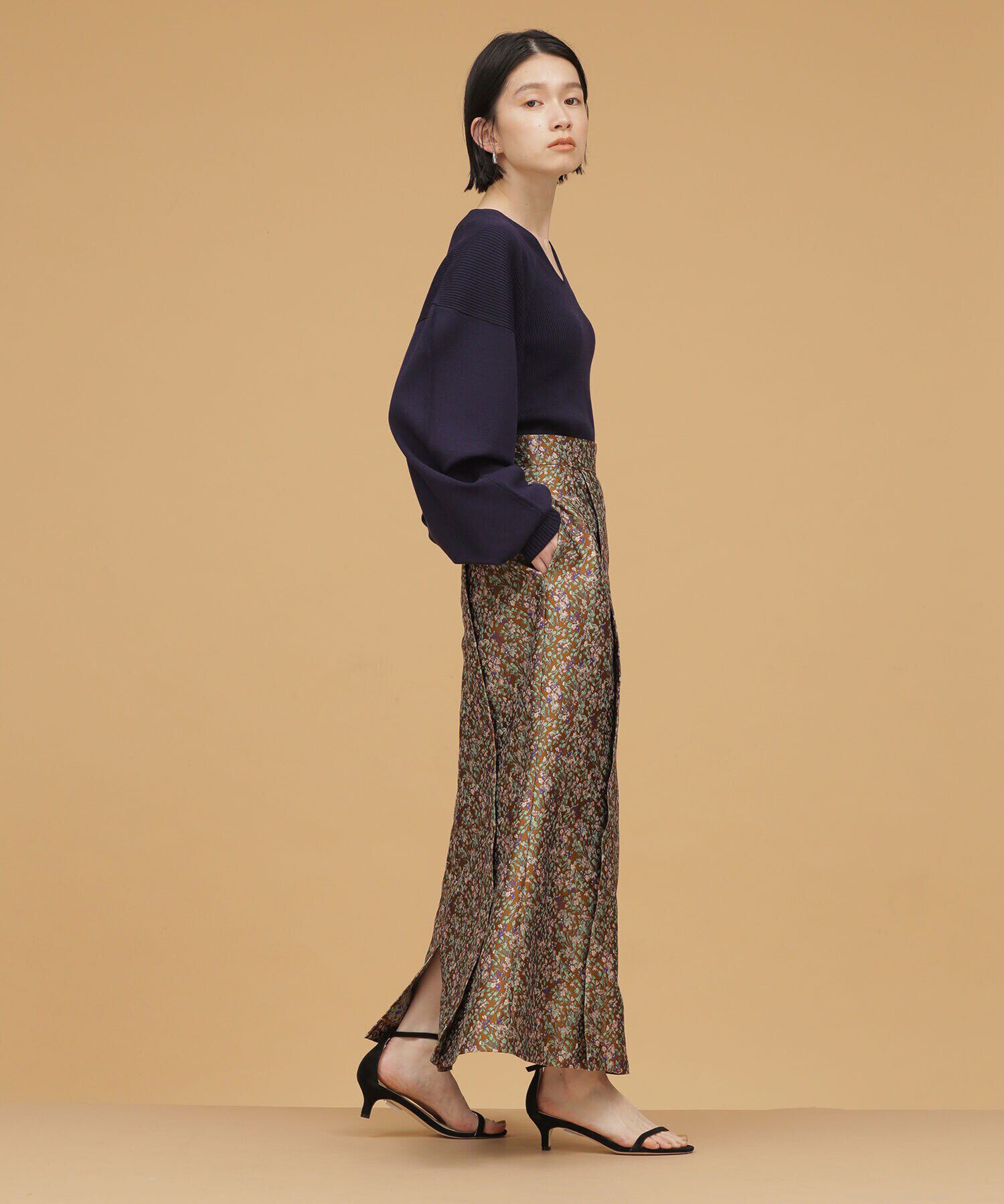 nano･universe「LB.03/フラワージャカードマーメイドスカート」|スカート|