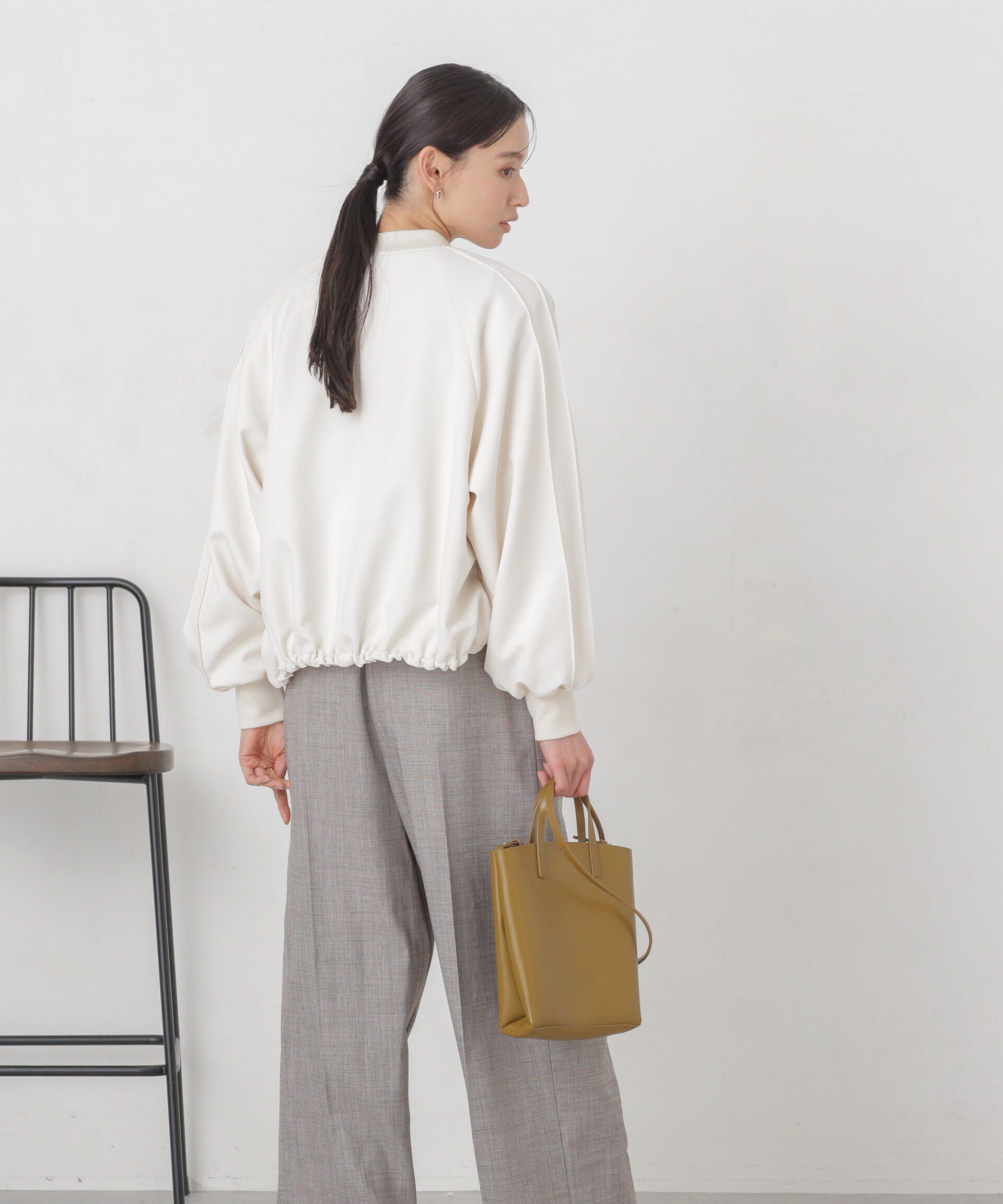 nano･universe「ダブルクロスリブブルゾン」|ブルゾン・スタジャン|