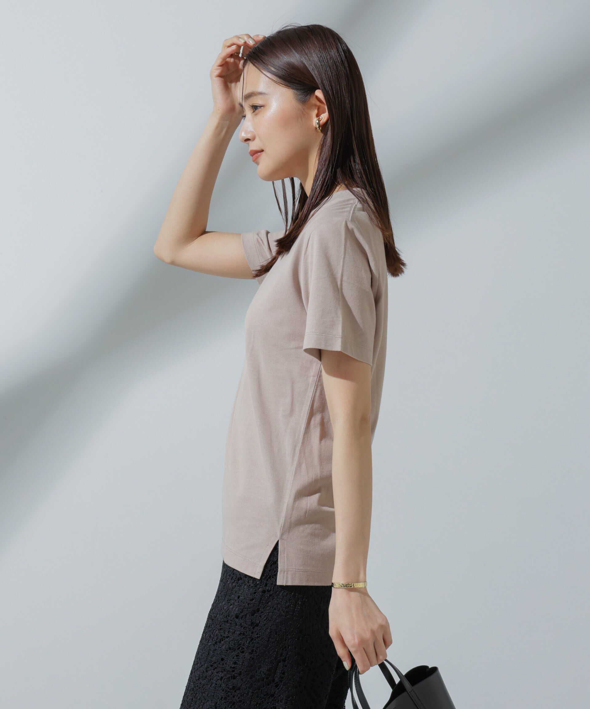 nano･universe「Anti Soaked(R) 汗染み防止 クルーネックTシャツ」|Tシャツ・カットソー|