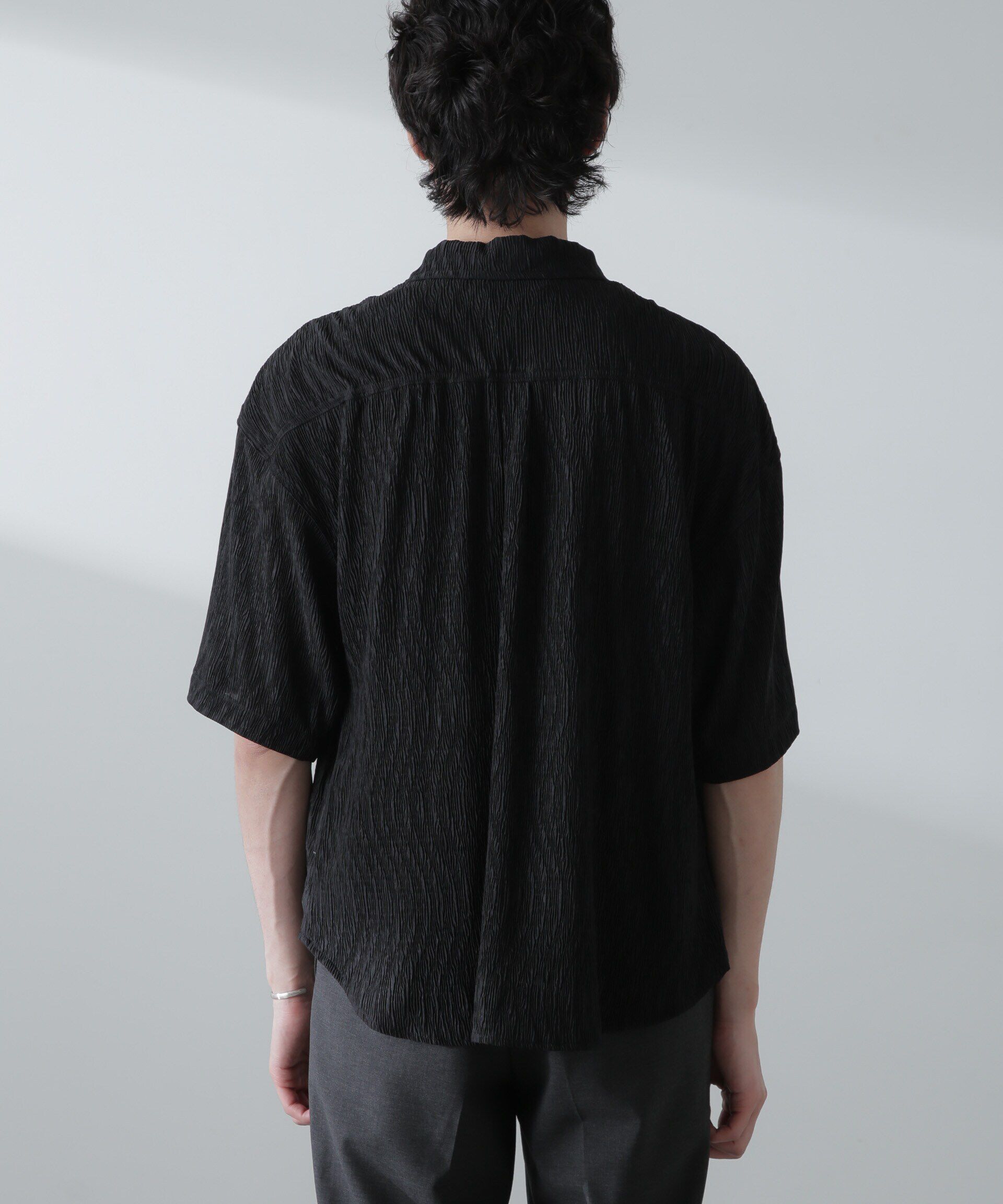 nano･universe「NORMANBROS別注スラッシュポケット楊柳シャツ 半袖」|シャツ・ブラウス|