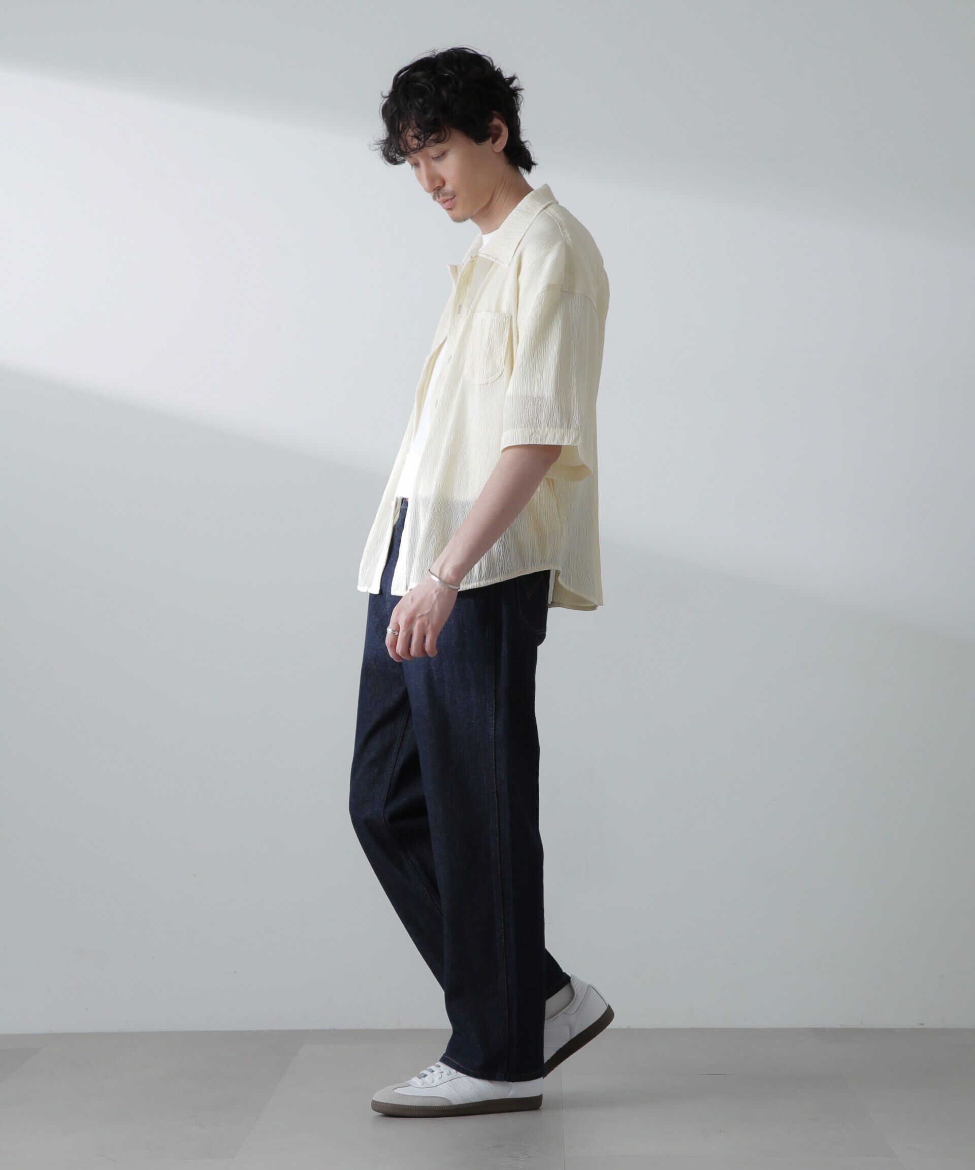 nano･universe「NORMANBROS別注スラッシュポケット楊柳シャツ 半袖」|シャツ・ブラウス|