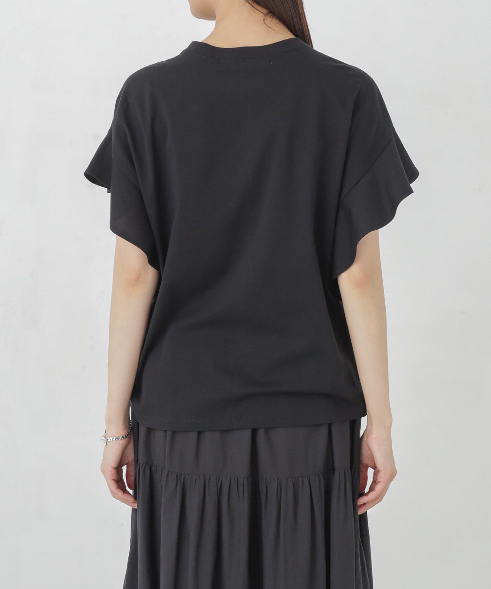 nano･universe「Polygiene フレアスリーブカットトップス」|Tシャツ・カットソー|