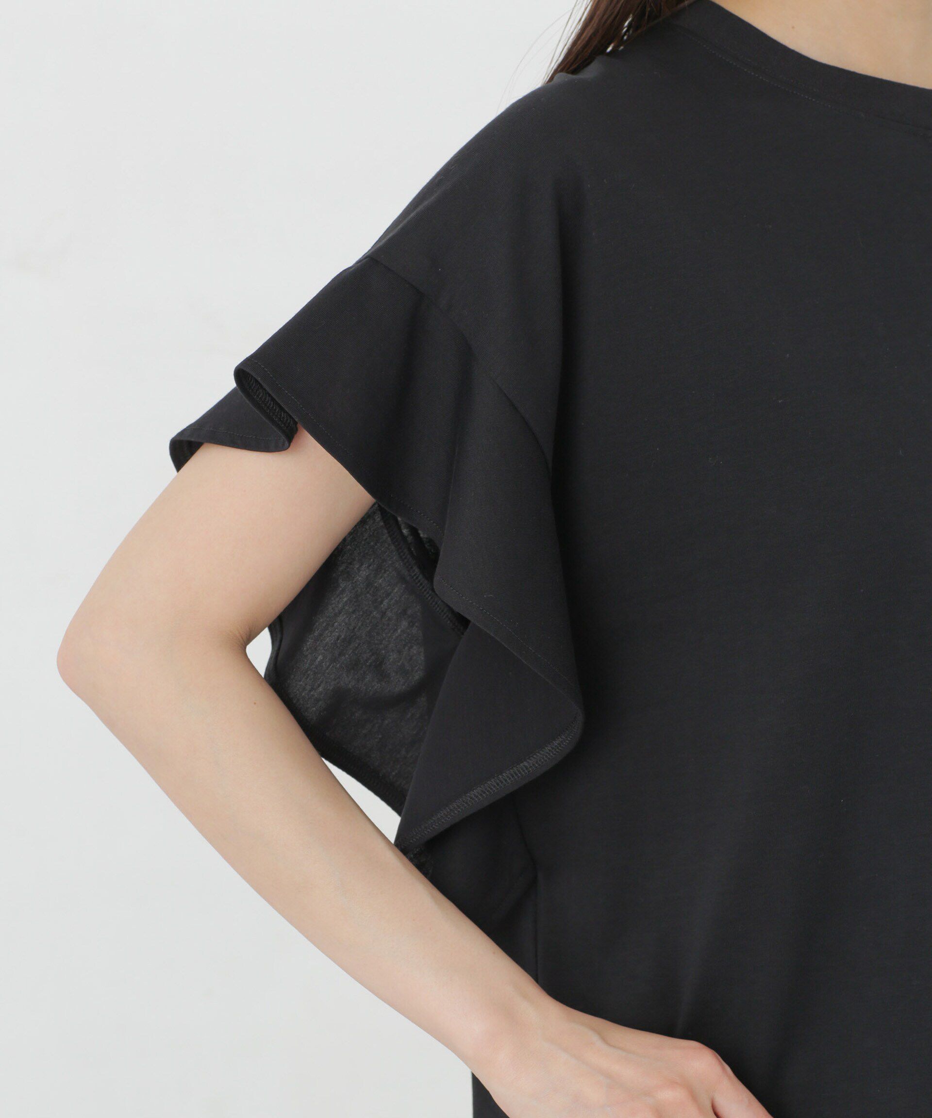 nano･universe「Polygiene フレアスリーブカットトップス」|Tシャツ・カットソー|