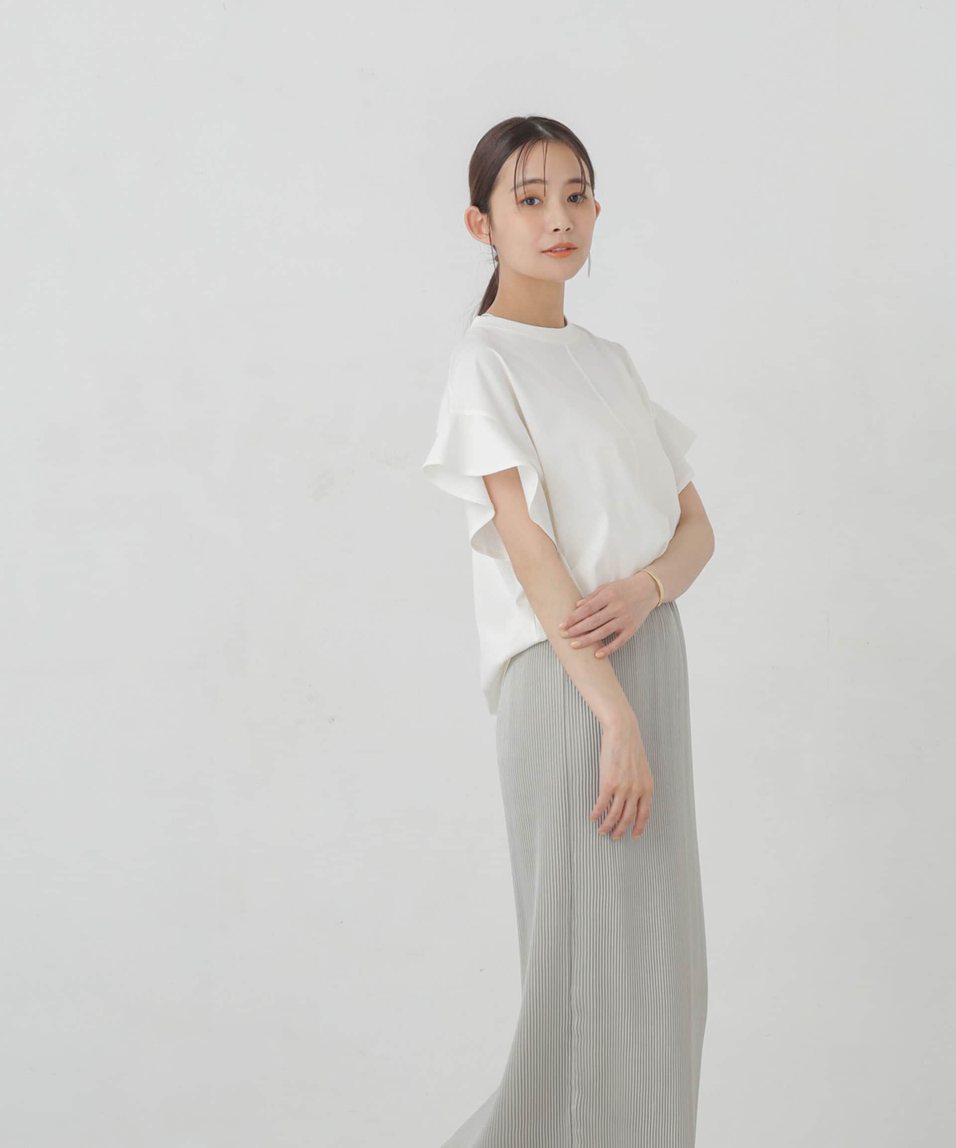 nano･universe「Polygiene フレアスリーブカットトップス」|Tシャツ・カットソー|