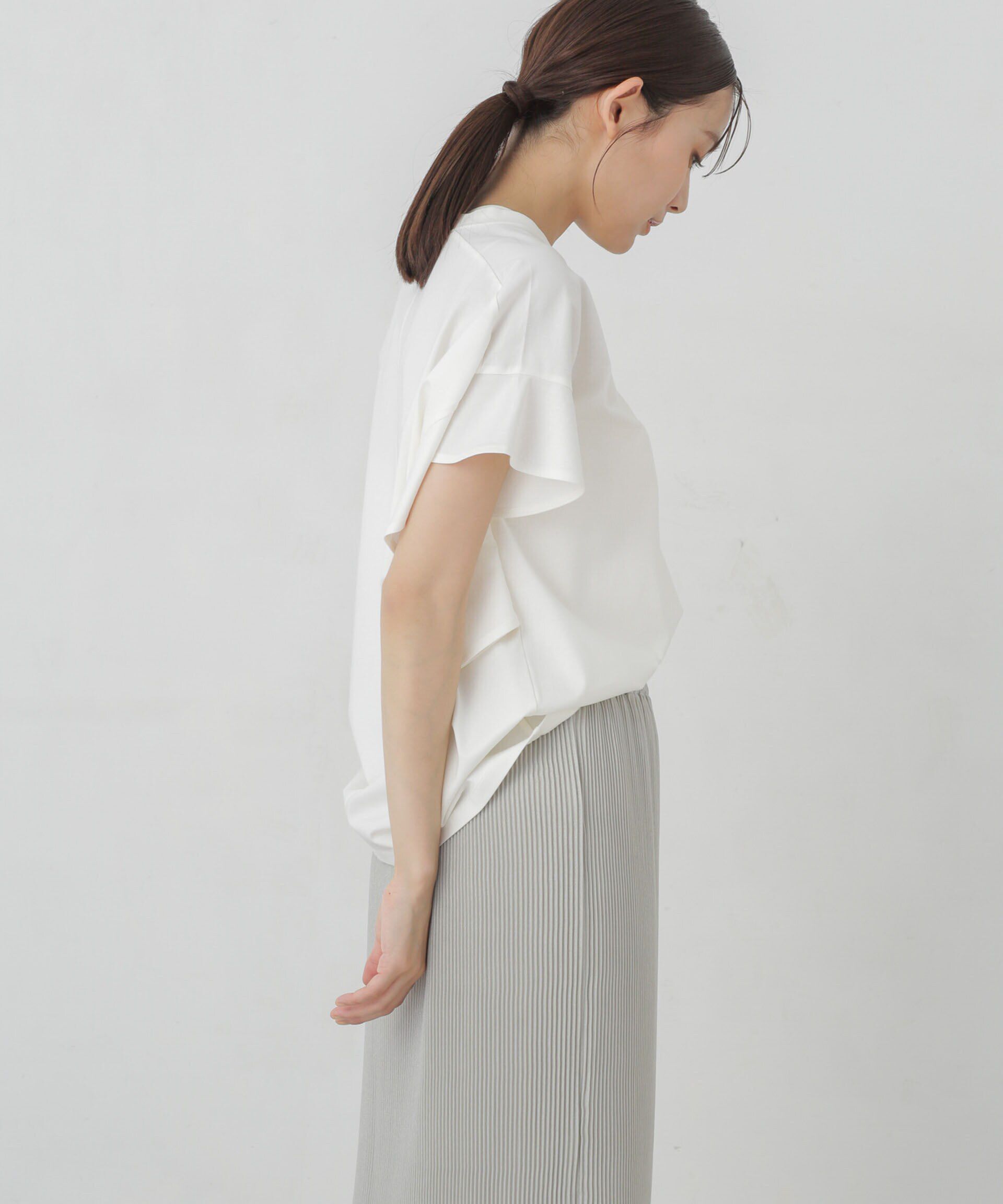 nano･universe「Polygiene フレアスリーブカットトップス」|Tシャツ・カットソー|