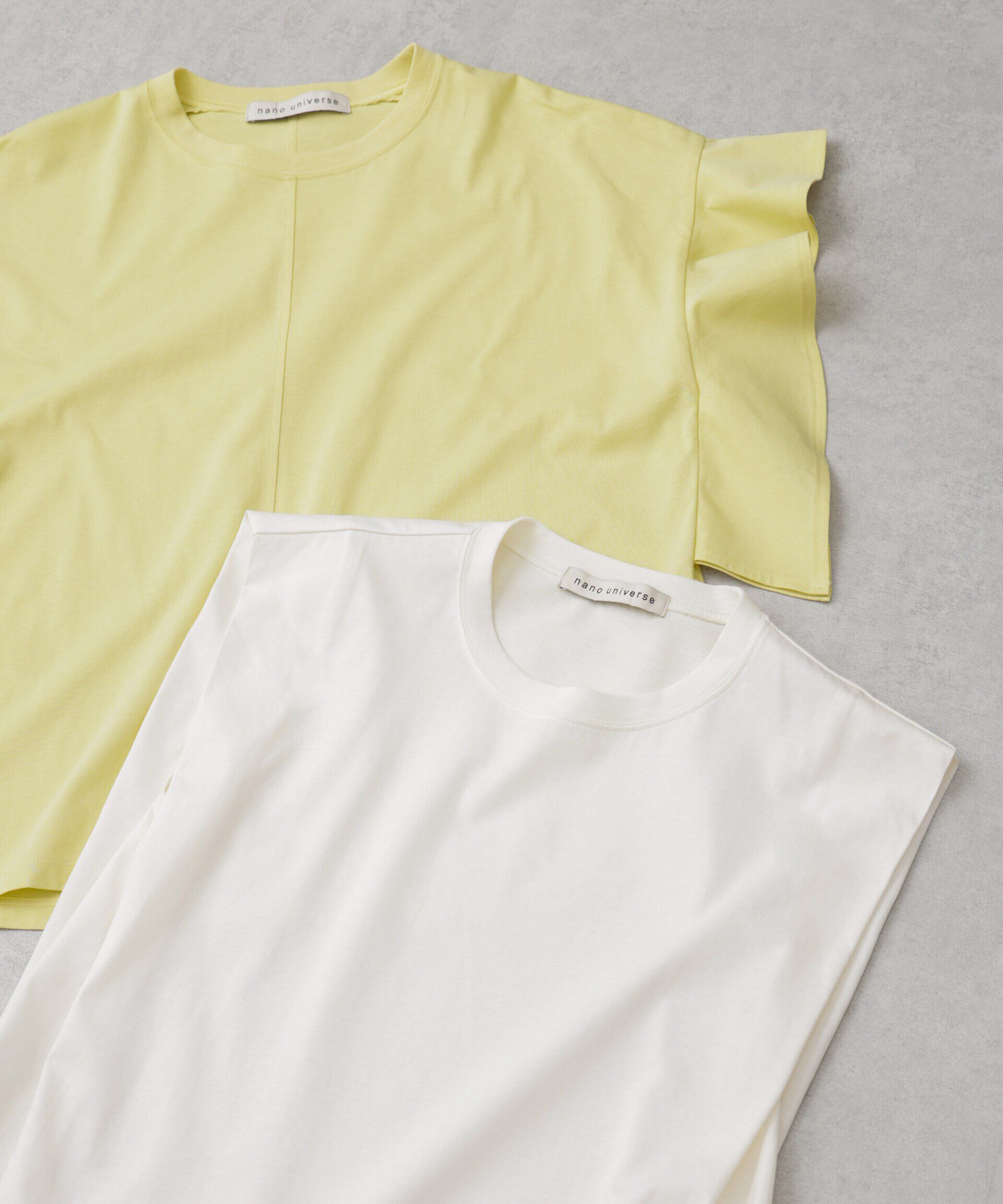 nano･universe「Polygiene フレアスリーブカットトップス」|Tシャツ・カットソー|