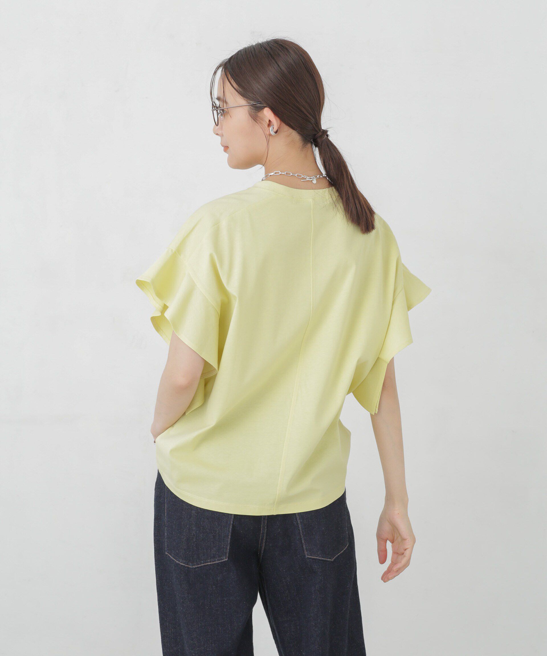 nano･universe「Polygiene フレアスリーブカットトップス」|Tシャツ・カットソー|