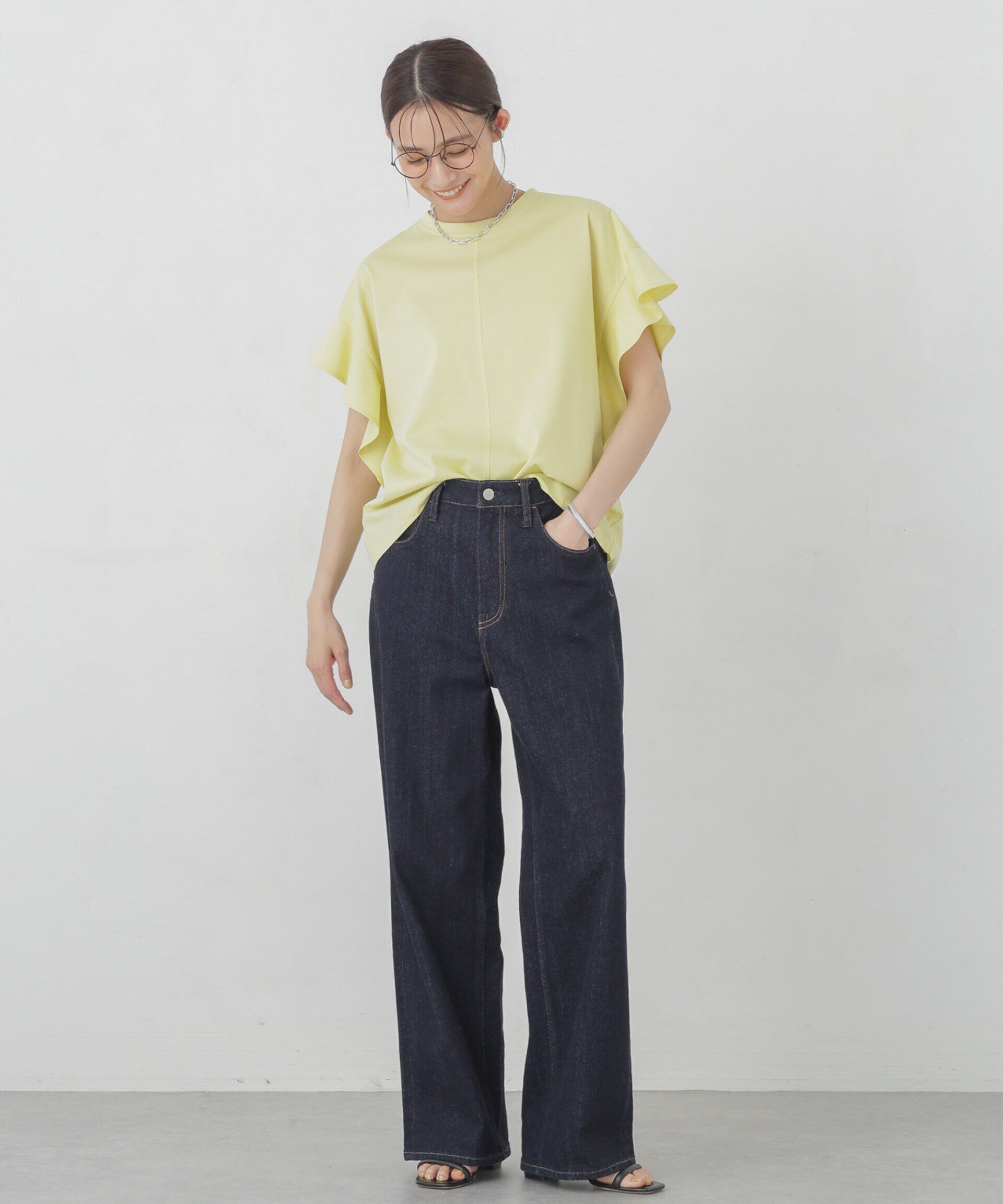 nano･universe「Polygiene フレアスリーブカットトップス」|Tシャツ・カットソー|