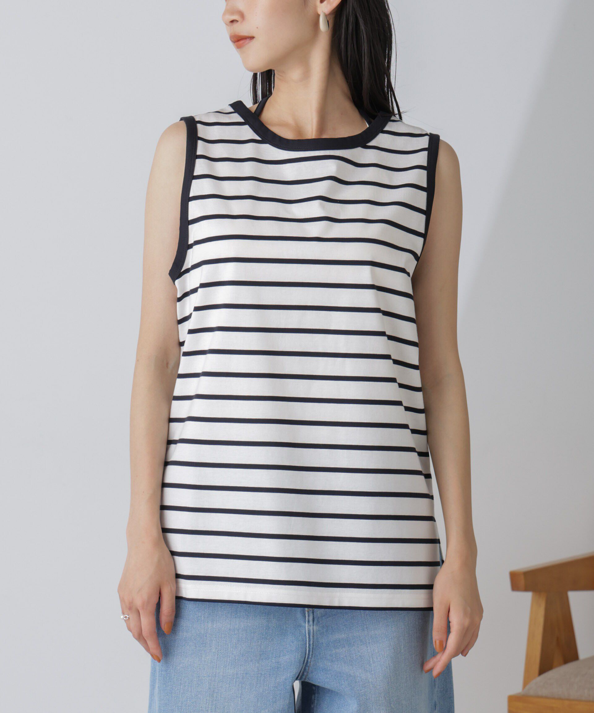 nano･universe「ホルターネックノースリーブプルオーバー」|Tシャツ・カットソー|