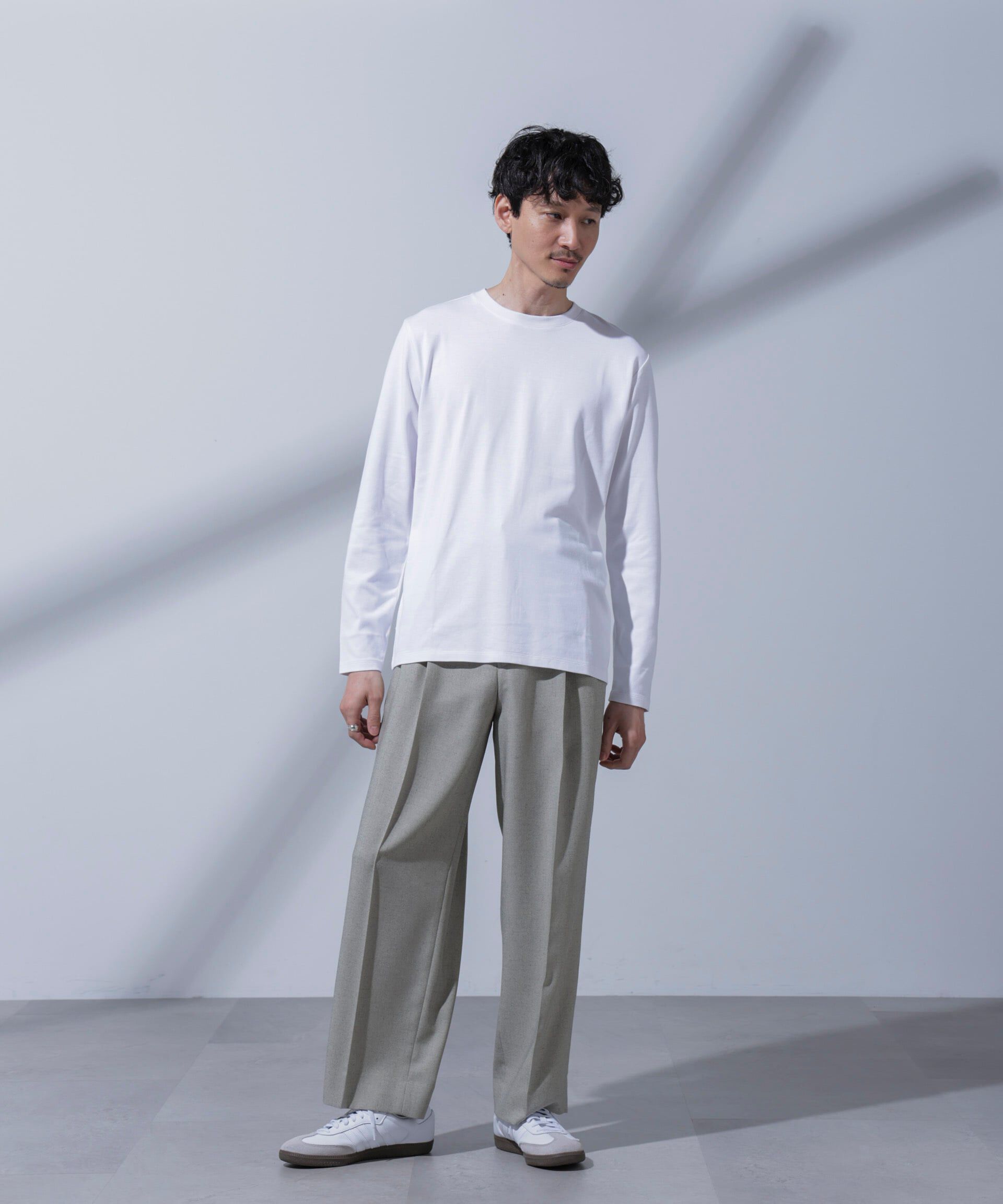 nano･universe「Anti Soaked(R)汗染み防止 クルーネックTシャツ 長袖」|Tシャツ・カットソー|