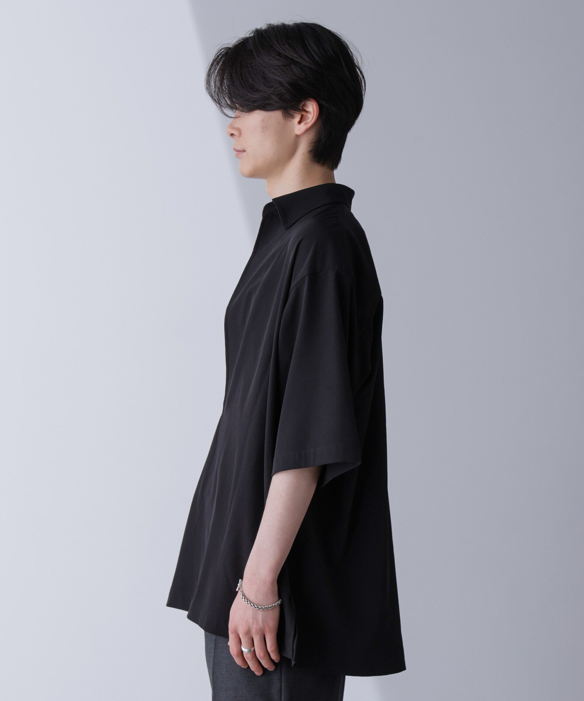 nano･universe「スキッパーPOシャツ 半袖」|シャツ・ブラウス|