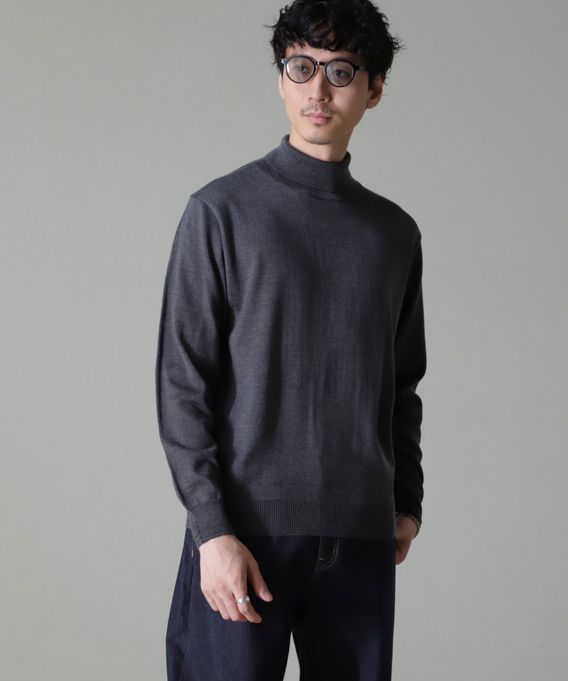 nano･universe「タスマニアミックスタートルニット」|ニット・セーター|