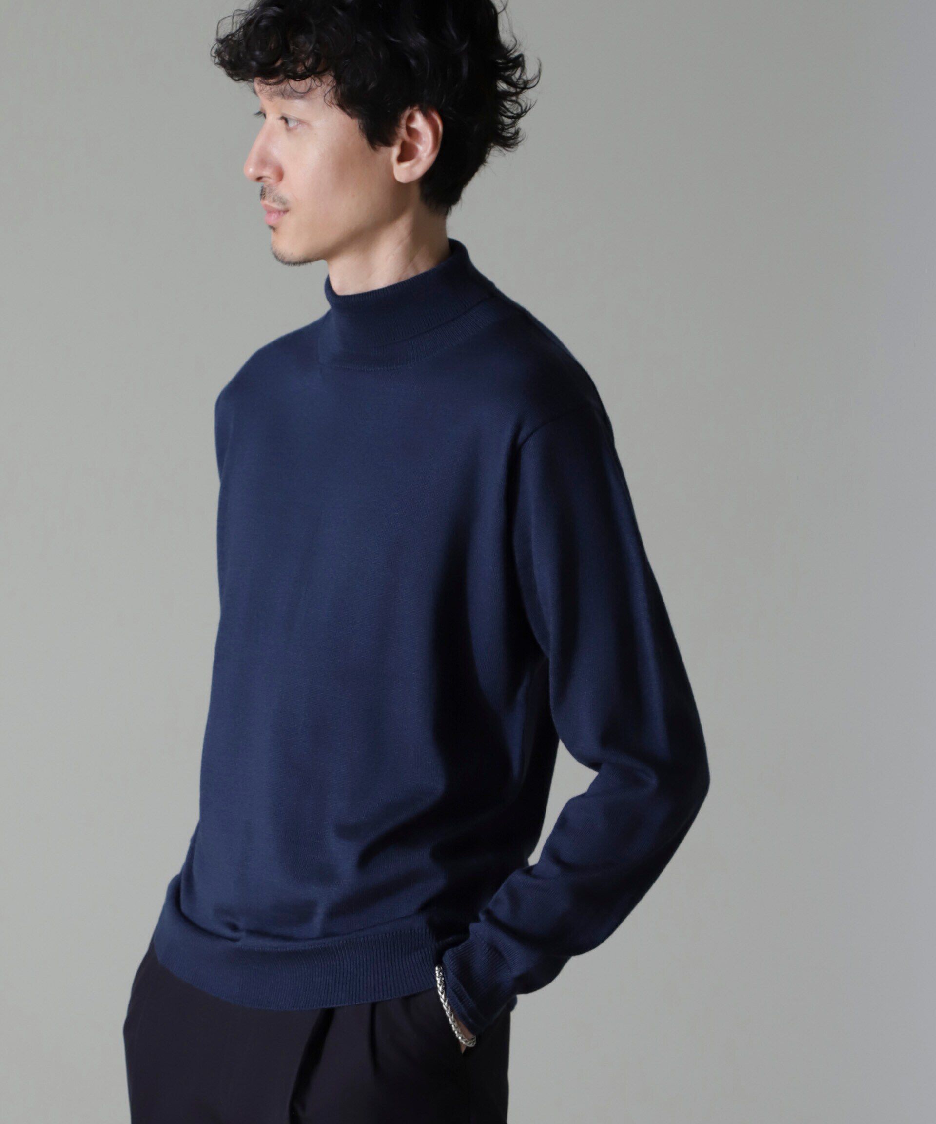 nano･universe「タスマニアミックスタートルニット」|ニット・セーター|