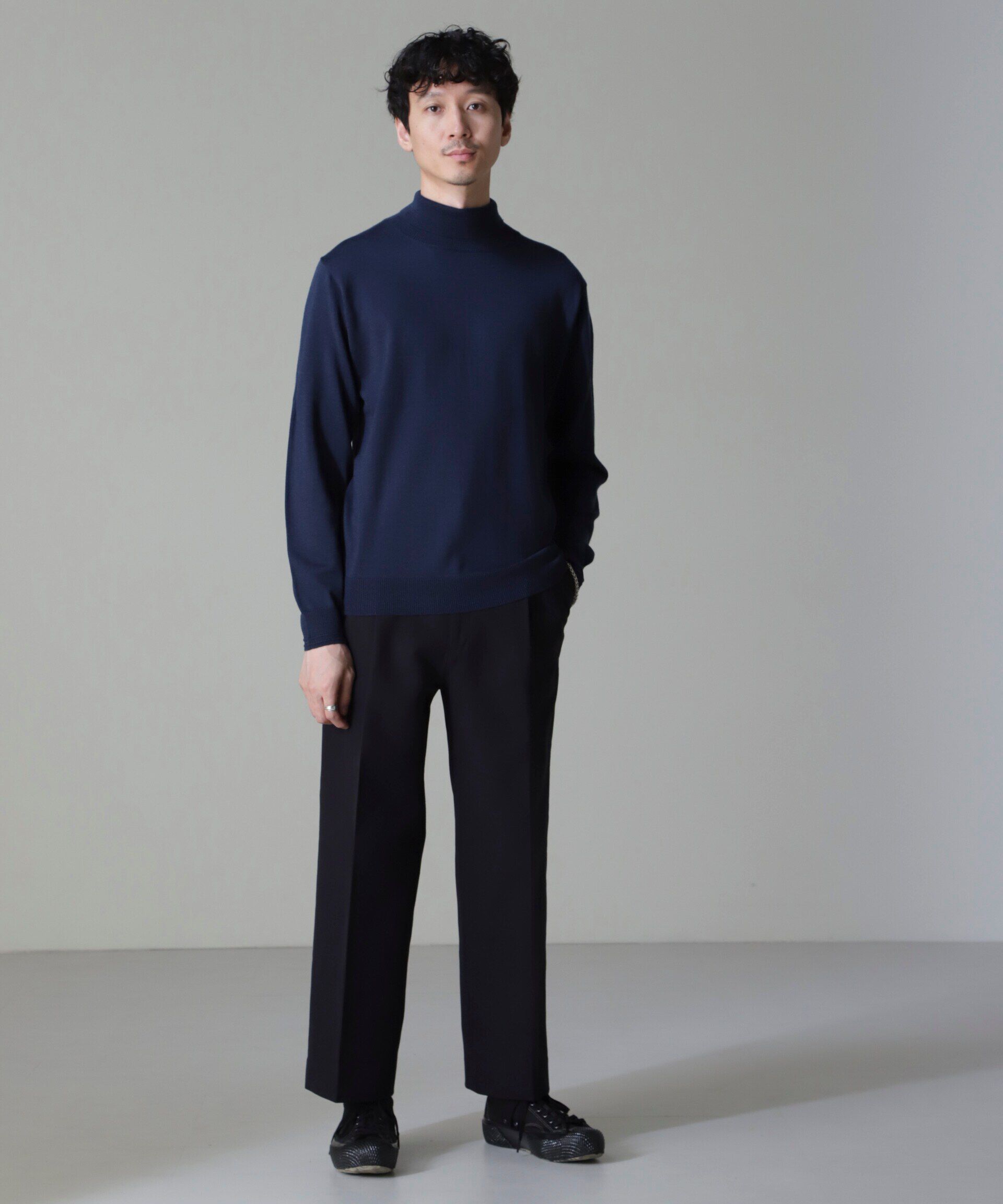 nano･universe「タスマニアミックスタートルニット」|ニット・セーター|