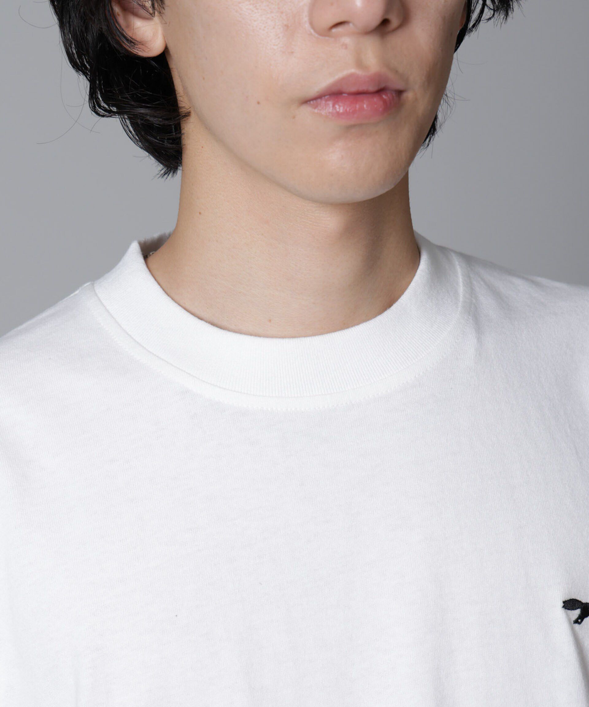 nano･universe「PENNEYS BLACK ワンポイントTシャツ長袖」|Tシャツ・カットソー|