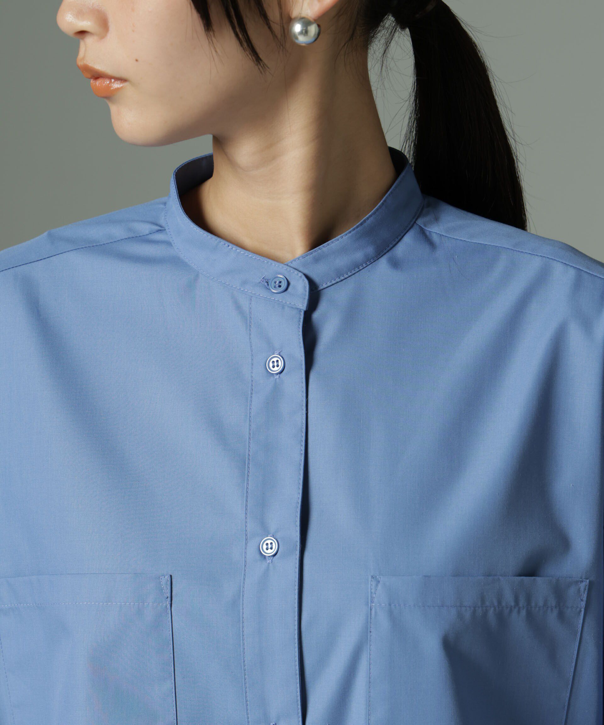 nano･universe「スタンドカラーシャツ」|シャツ・ブラウス|