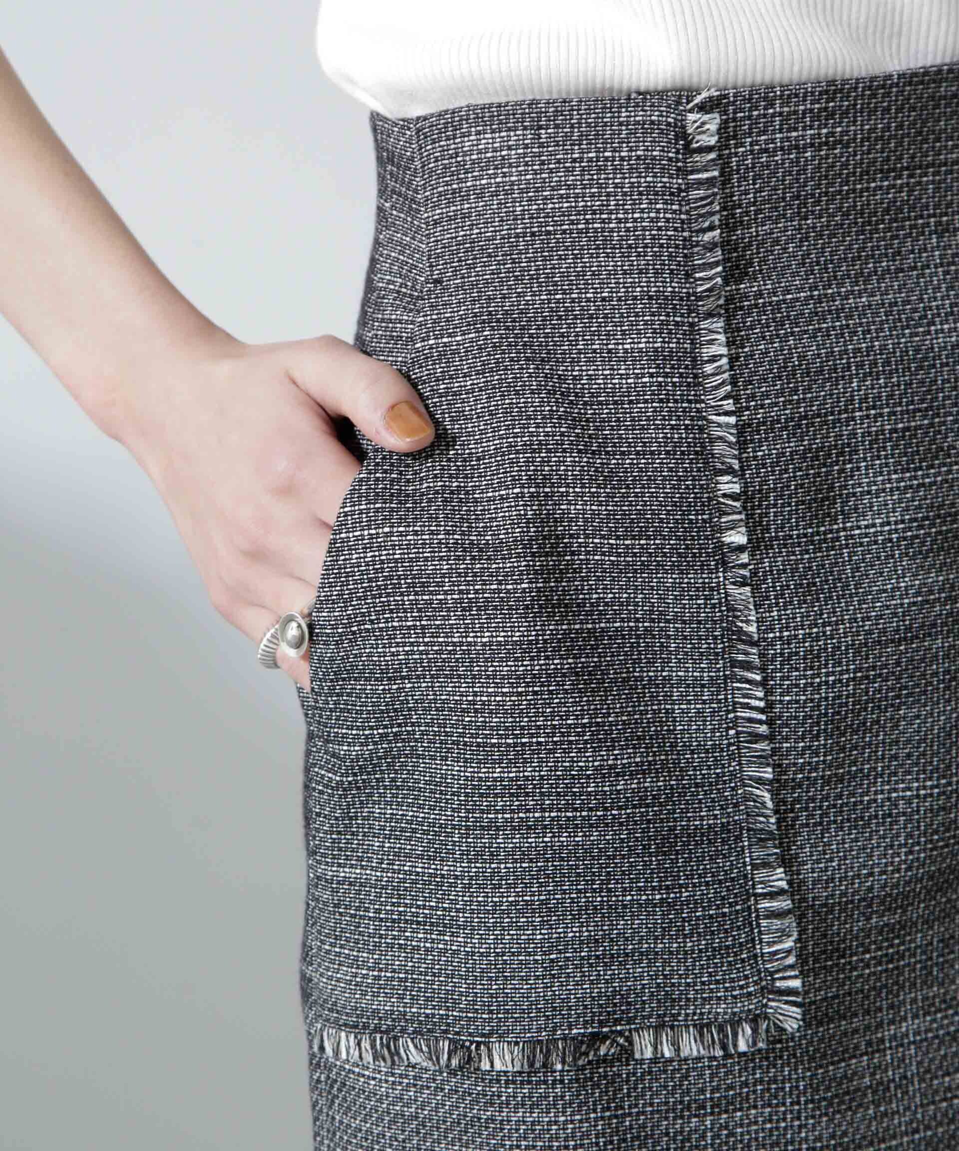 nano･universe「フリンジアウトポケットIラインスカート」|スカート|