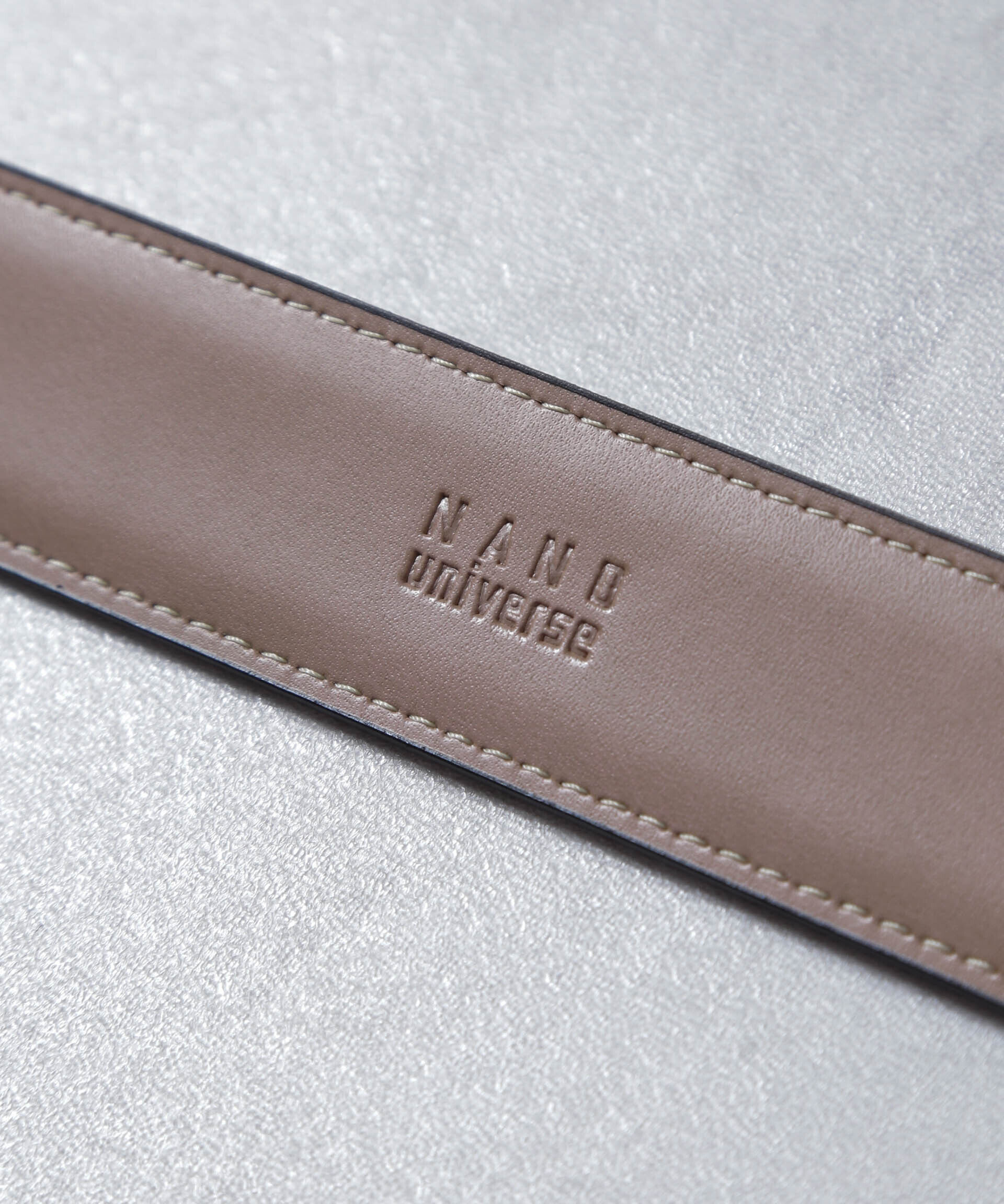 nano･universe「日本製 水シボスプリットレザーベルト」|ベルト|