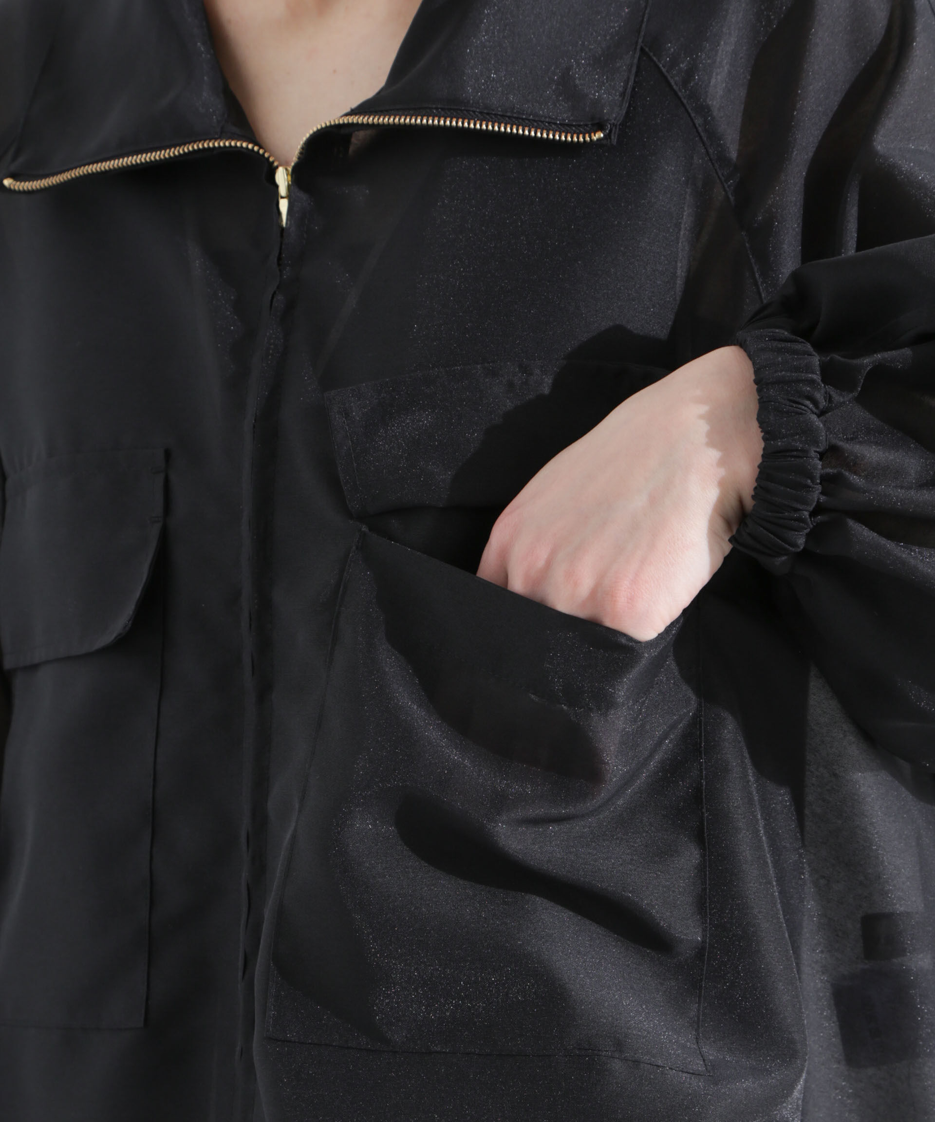 nano･universe「スパンオーガンジーブルゾン」|ブルゾン・スタジャン|