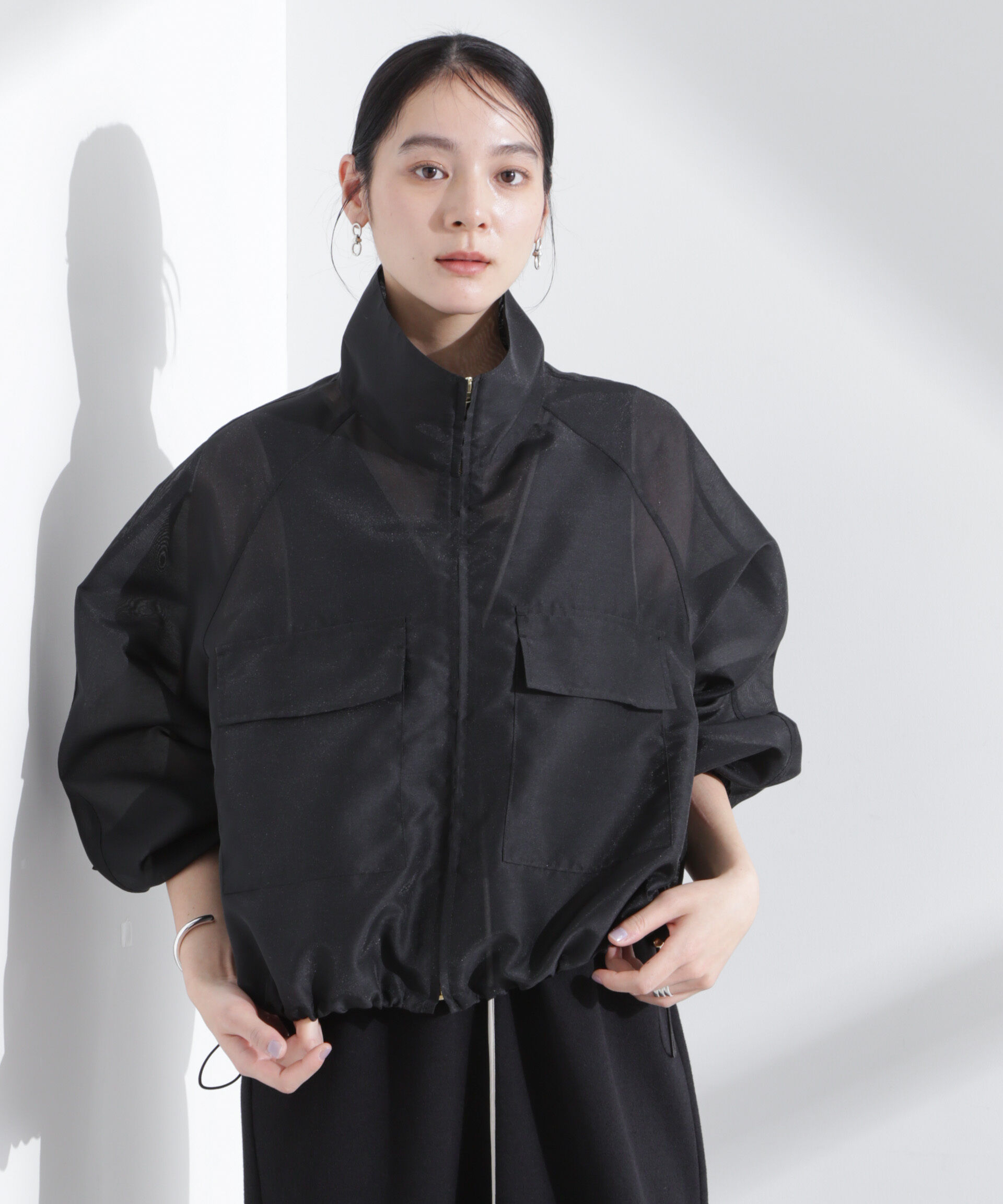 nano･universe「スパンオーガンジーブルゾン」|ブルゾン・スタジャン|