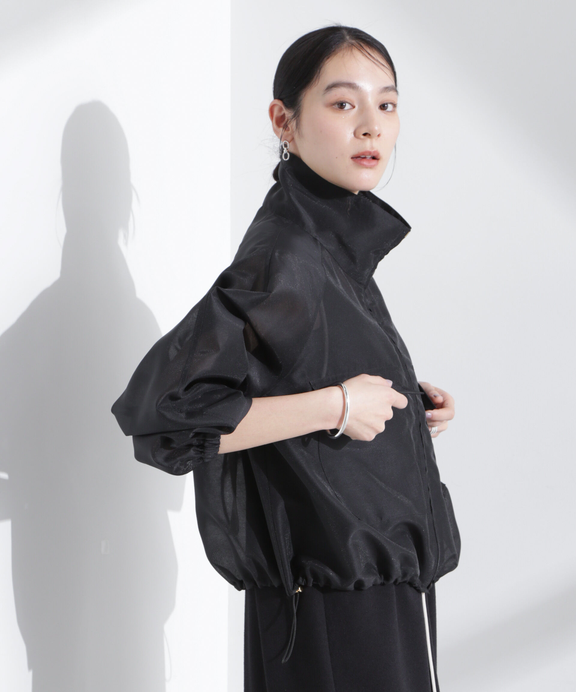 nano･universe「スパンオーガンジーブルゾン」|ブルゾン・スタジャン|