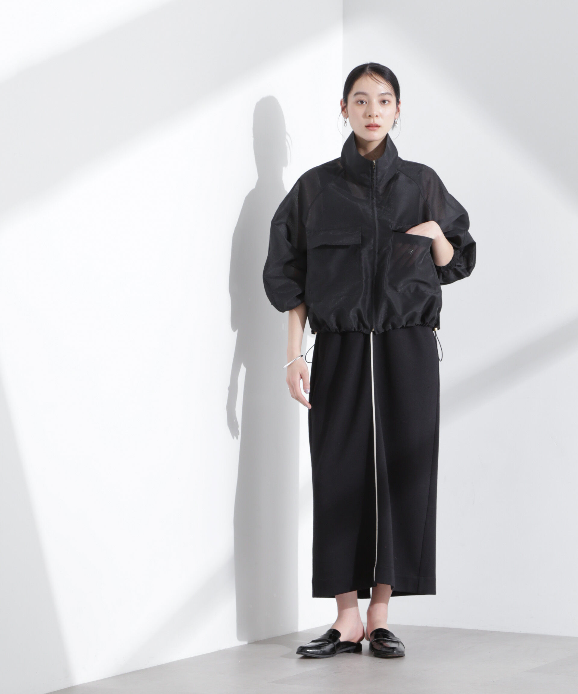 nano･universe「スパンオーガンジーブルゾン」|ブルゾン・スタジャン|