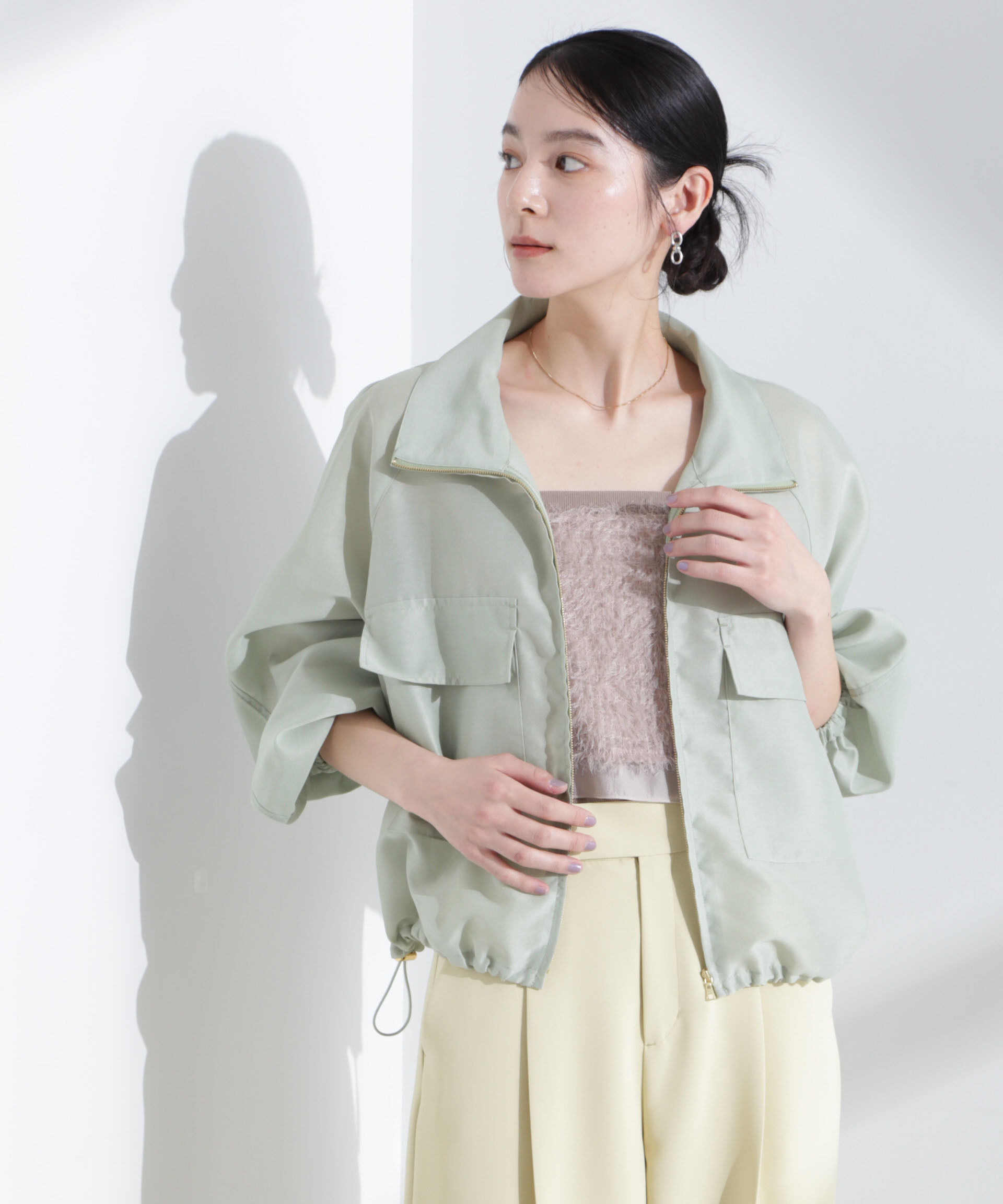 nano･universe「スパンオーガンジーブルゾン」|ブルゾン・スタジャン|