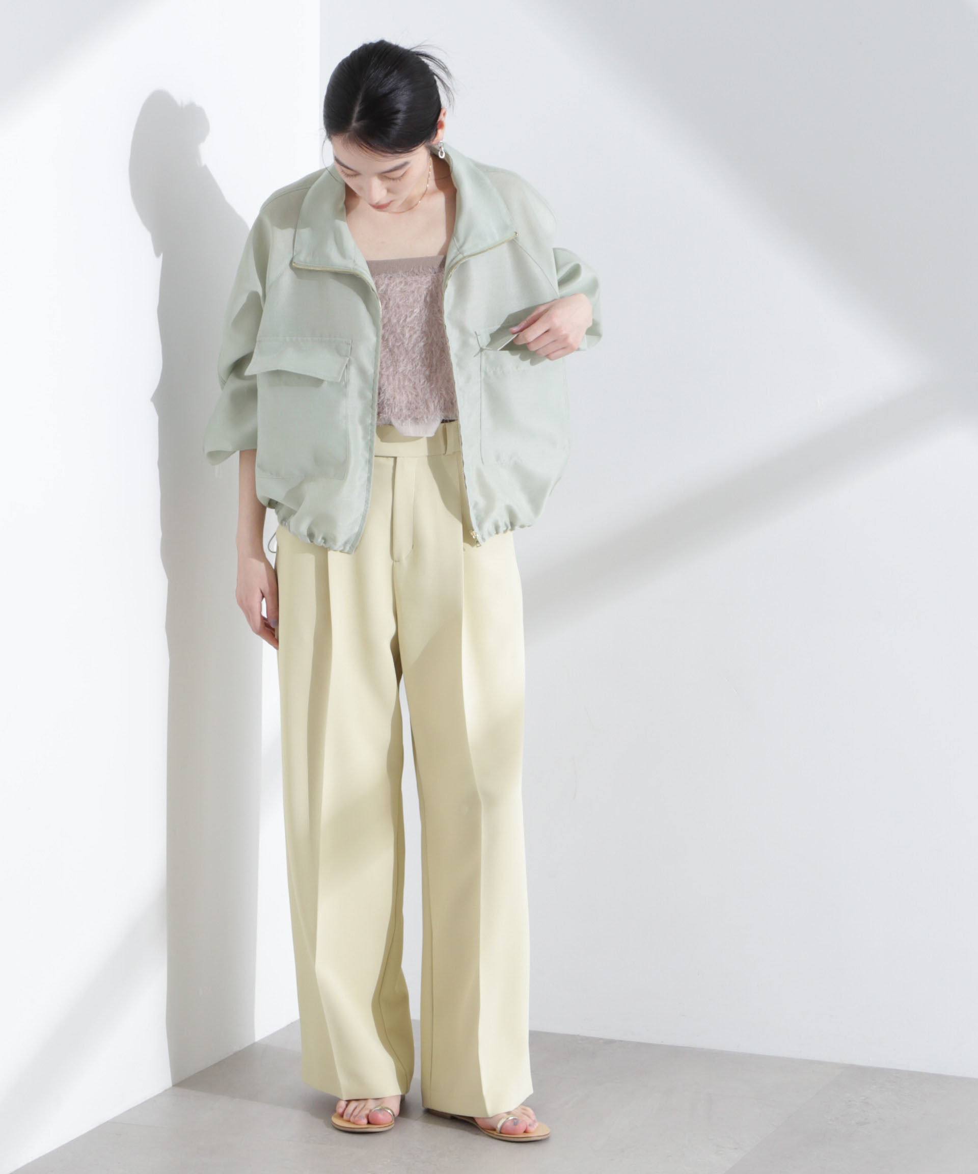 nano･universe「スパンオーガンジーブルゾン」|ブルゾン・スタジャン|