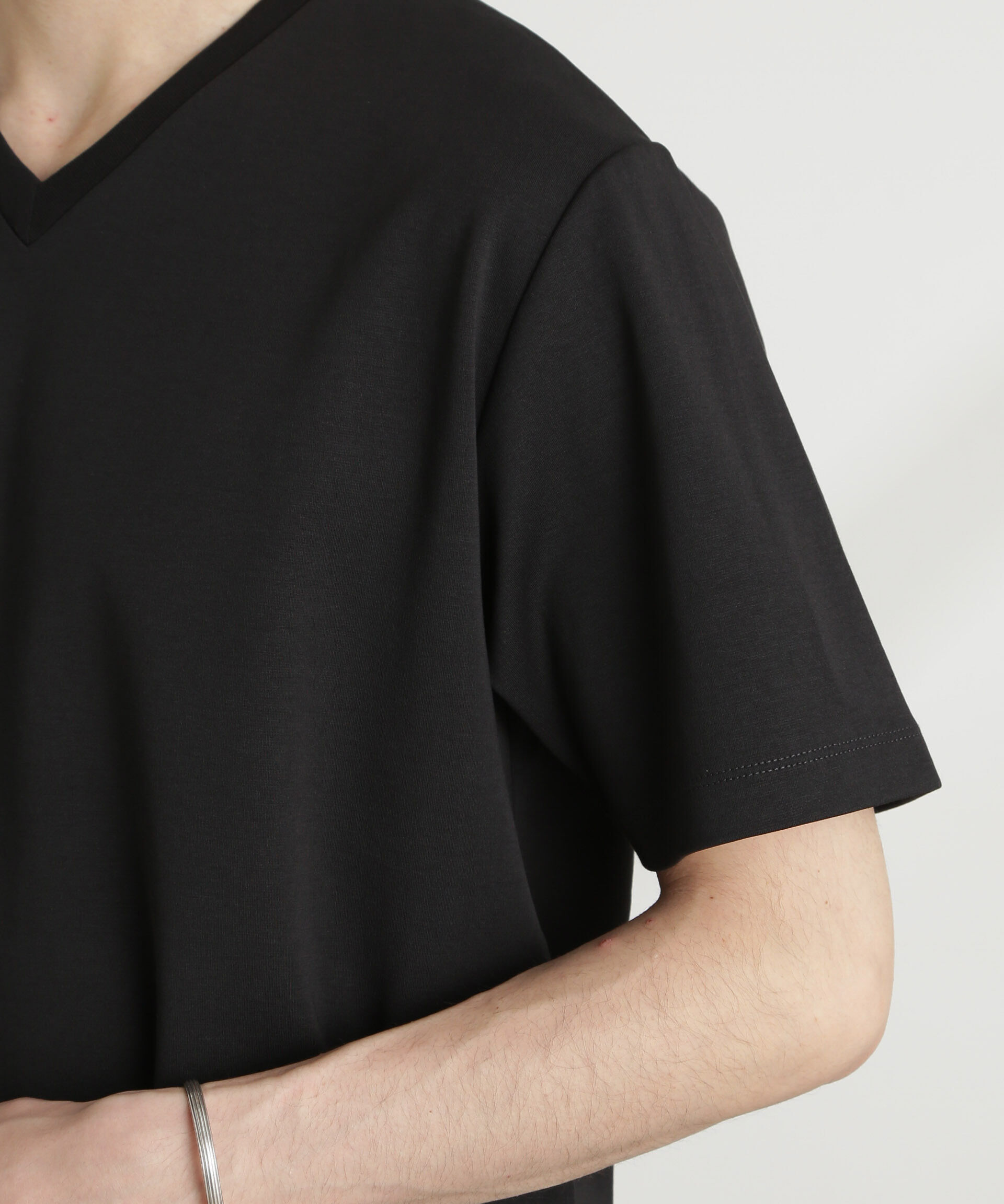 nano･universe「ダブルスムースVネックTシャツ 半袖」|Tシャツ・カットソー|