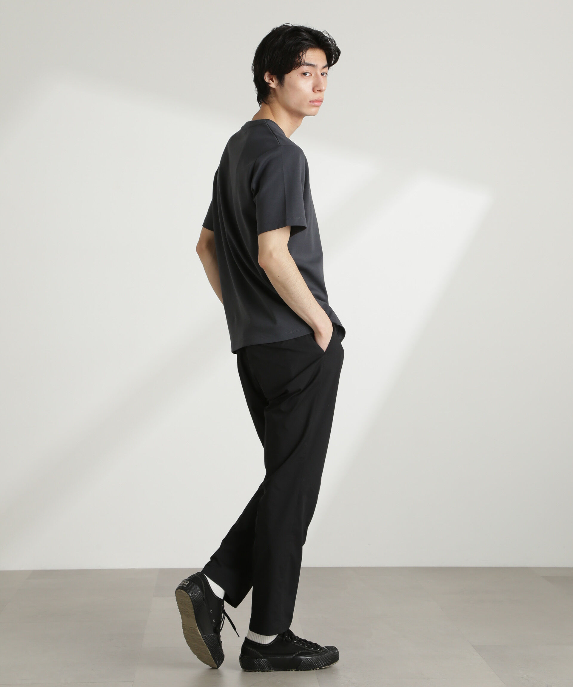 nano･universe「ダブルスムースVネックTシャツ 半袖」|Tシャツ・カットソー|