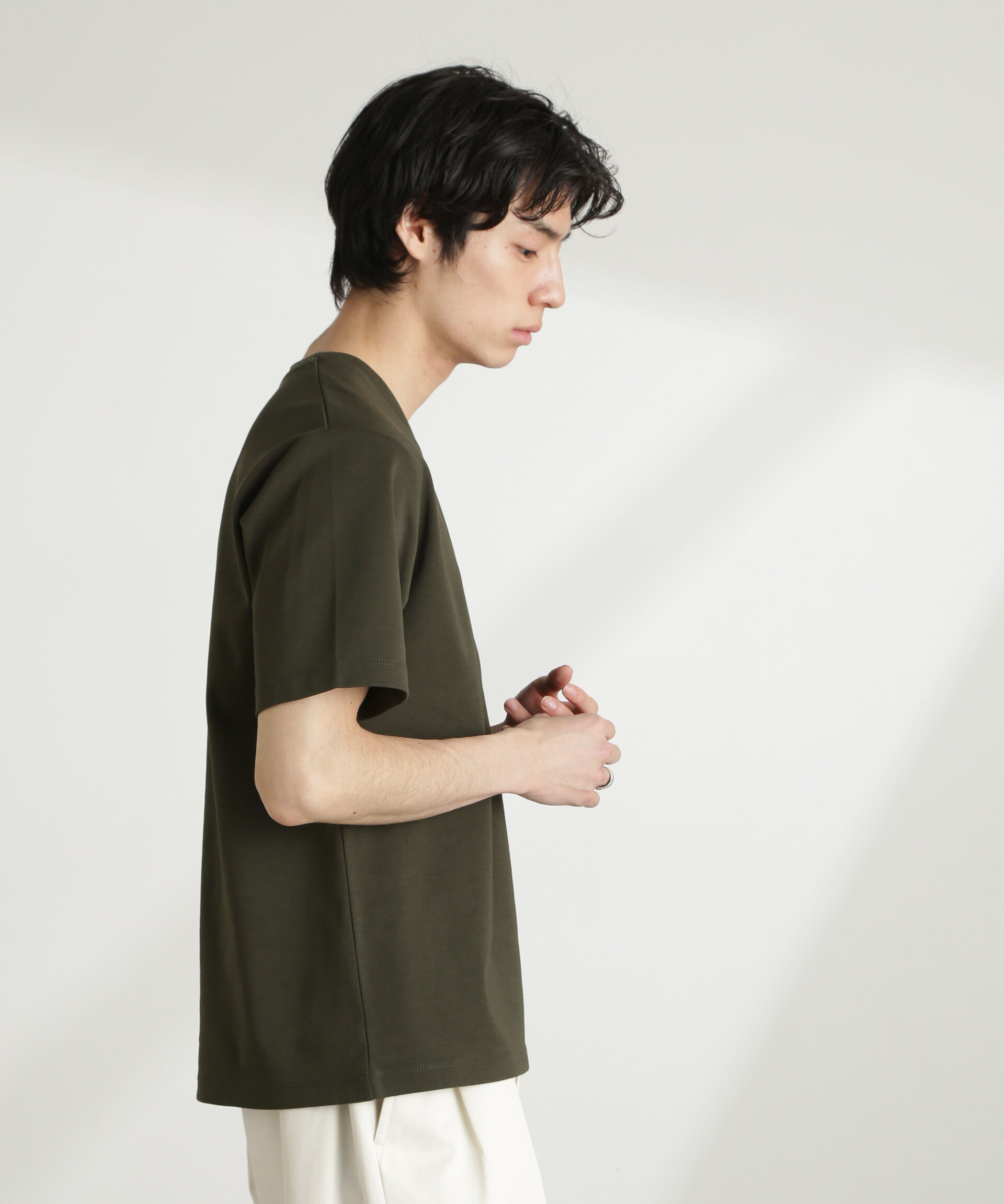 nano･universe「ダブルスムースVネックTシャツ 半袖」|Tシャツ・カットソー|