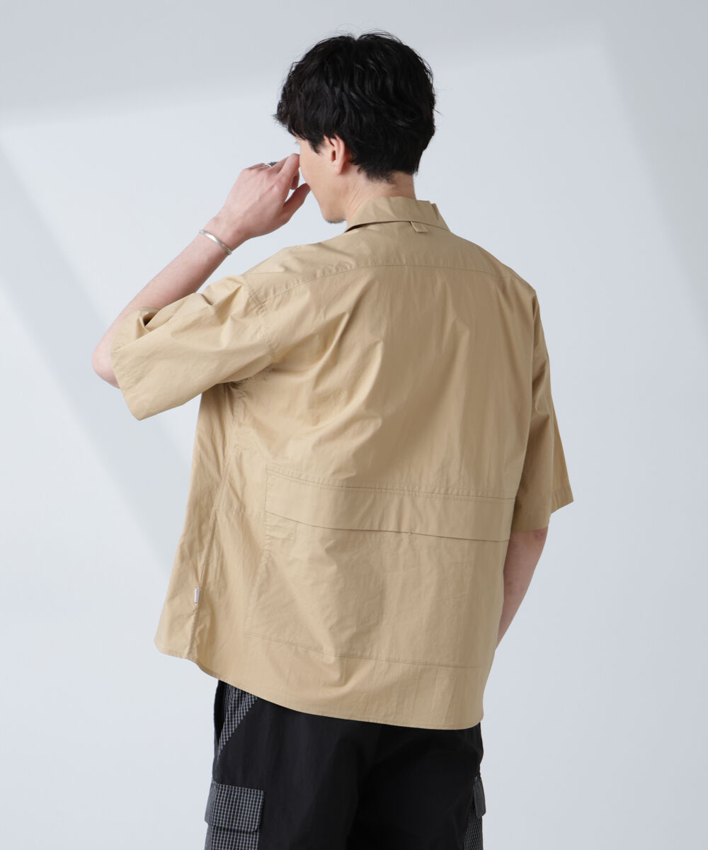 nano･universe「「NJ/CLUB」 ユーティリティマルチポケットシャツ 半袖」|シャツ・ブラウス|